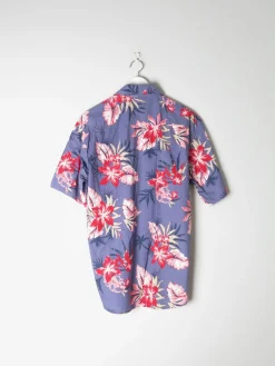 Men's Blue Hawaiian Vintage Shirt M