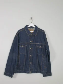 Men's Blue Vintage Denim Jacket Indigo L