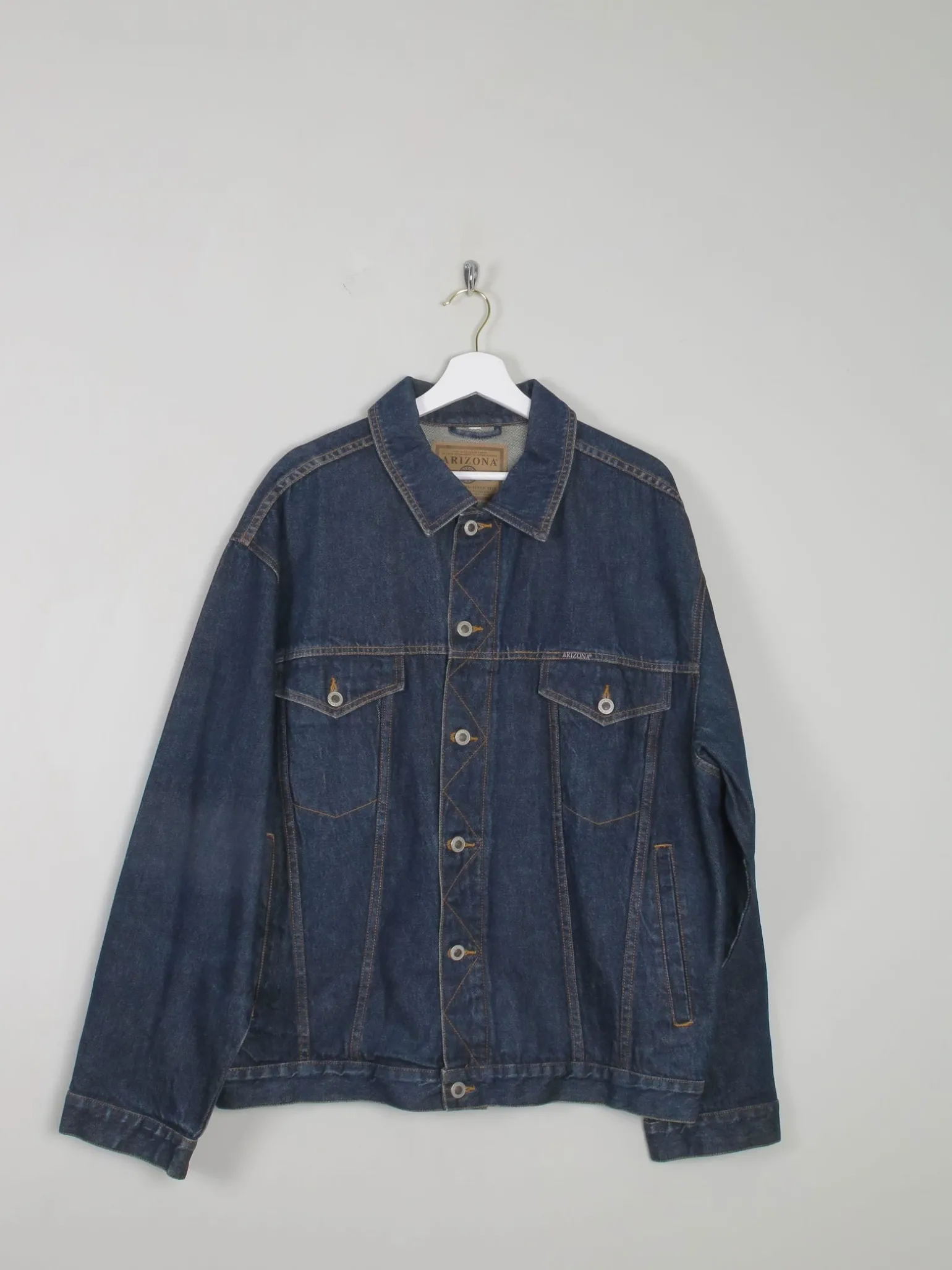 Men's Blue Vintage Denim Jacket Indigo L