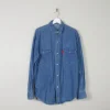 Men's Blue Vintage Denim Shirt L