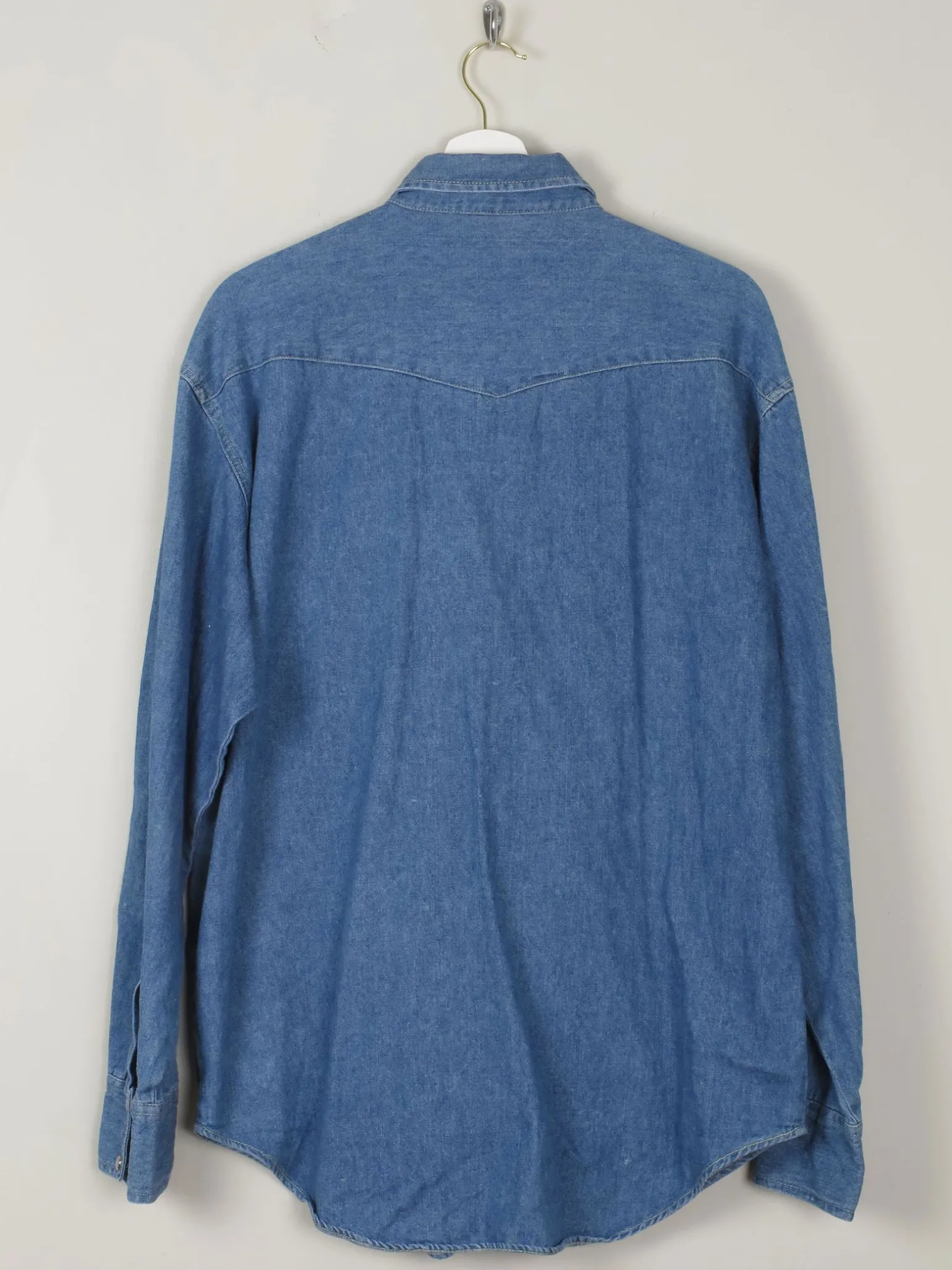 Men's Blue Vintage Denim Shirt L
