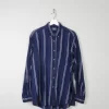 Men's Blue Vintage Flannel Shirt L