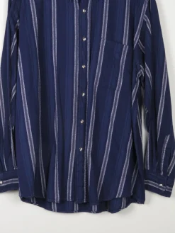 Men's Blue Vintage Flannel Shirt L