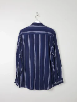 Men's Blue Vintage Flannel Shirt L