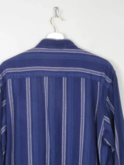 Men's Blue Vintage Flannel Shirt L