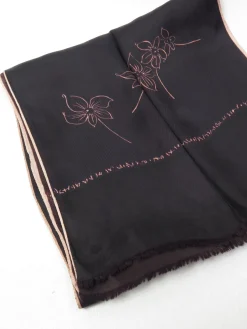 Men’s Brown & Pink Floral Print Vintage Scarf