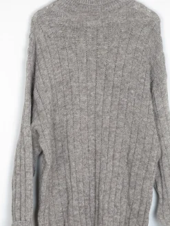 Men’s Brown Polo Neck Wool Vintage Jumper L/XL