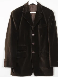 Men's Brown Vintage Velvet Jacket 42”