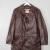 Men's Burgundy Vintage Leather Jacket Sears Size 44 /Large