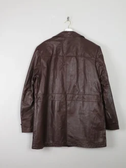 Men's Burgundy Vintage Leather Jacket Sears Size 44 /Large