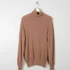 Men's Caramel Vintage Wool Polo Neck M