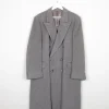Men's Cashmere Double Breasted Vintage Grey Coat M