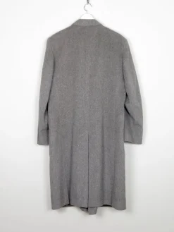 Men's Cashmere Double Breasted Vintage Grey Coat M