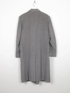 Men's Cashmere Double Breasted Vintage Grey Coat M