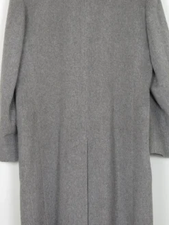Men's Cashmere Double Breasted Vintage Grey Coat M