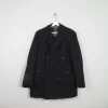 Men's Charcoal Grey Wool Vintage Short Vintage Coat 42"