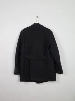 Men's Charcoal Grey Wool Vintage Short Vintage Coat 42
