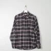 Men's Check Flannel Jachs Shirt Black & Grey L