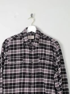 Men's Check Flannel Jachs Shirt Black & Grey L