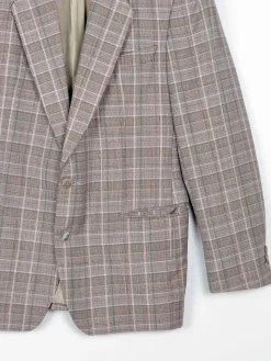 Men's Check Taupe Vintage Jacket 42