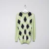 Men's Classic Diamond Lime Green Lyle & Scott Jumper S