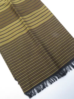 Mens Classic Vintage Green  Printed Cravat Style Scarf