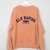 Men's Coral Vintage Sweatshirt Elk Rapids Michigan L