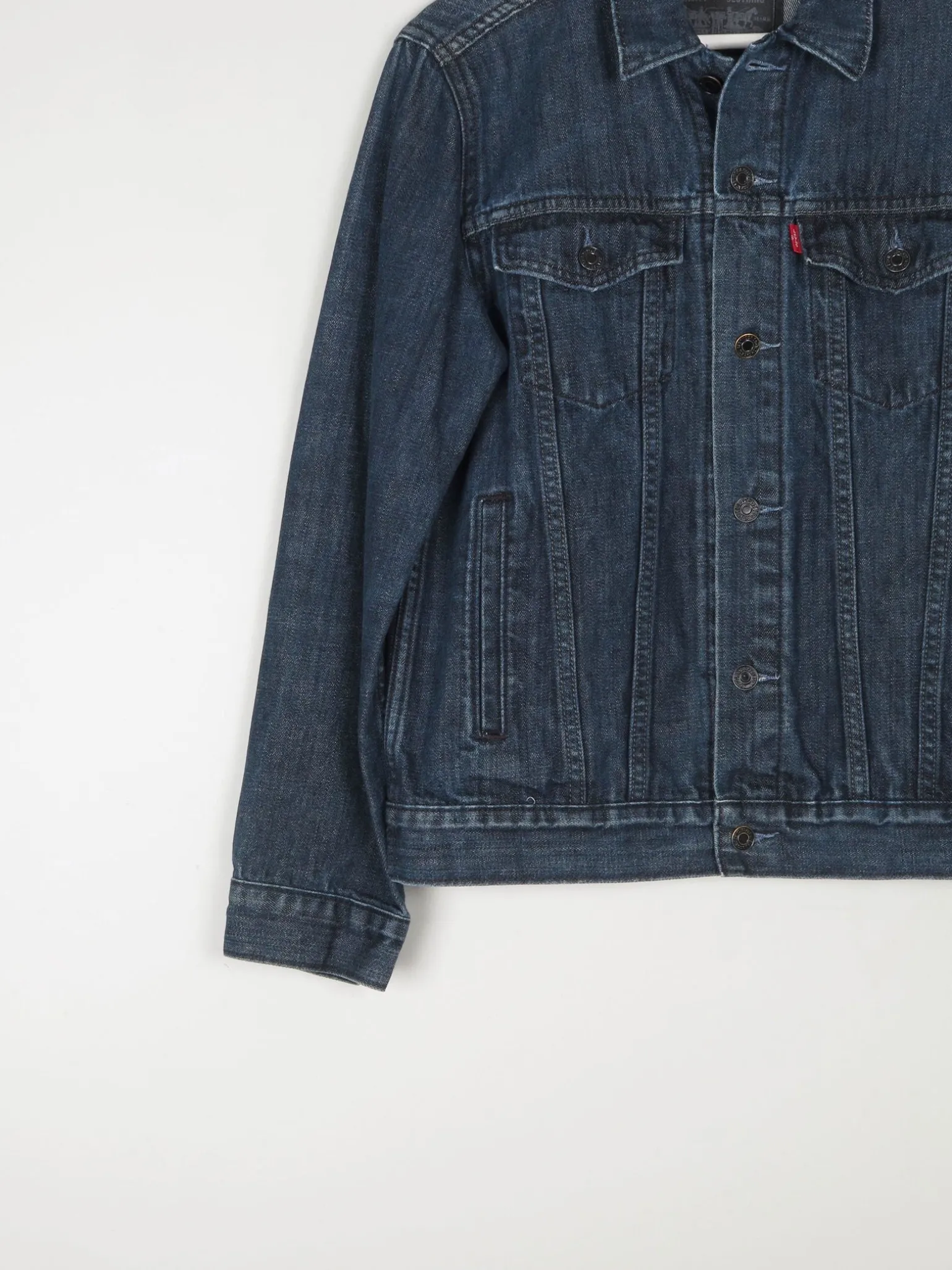 Mens Dark Blue Vintage Levis Denim Jacket S
