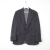 Men's Dark Grey 1970s Pinstripe Jacket 42"