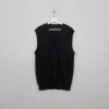 Men's Dark Grey Wool Gilet L