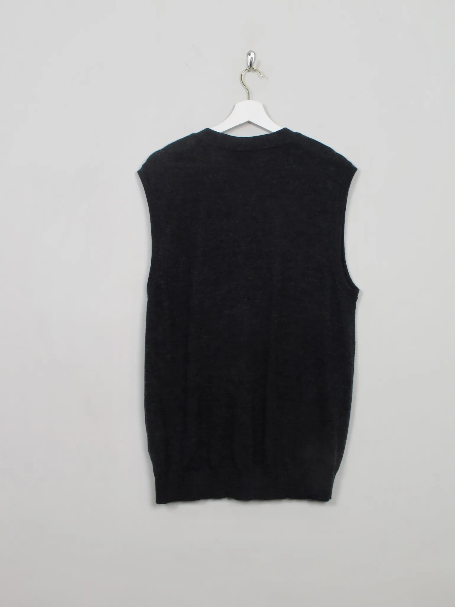 Men's Dark Grey Wool Gilet L