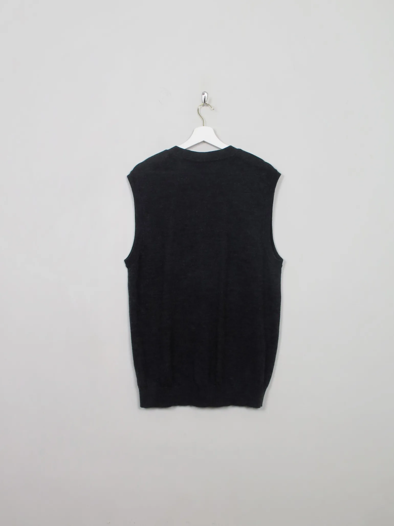 Men's Dark Grey Wool Gilet L