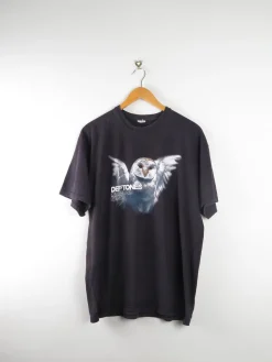 Men's Def Tones Vintage Black Tour Rock T-shirt L