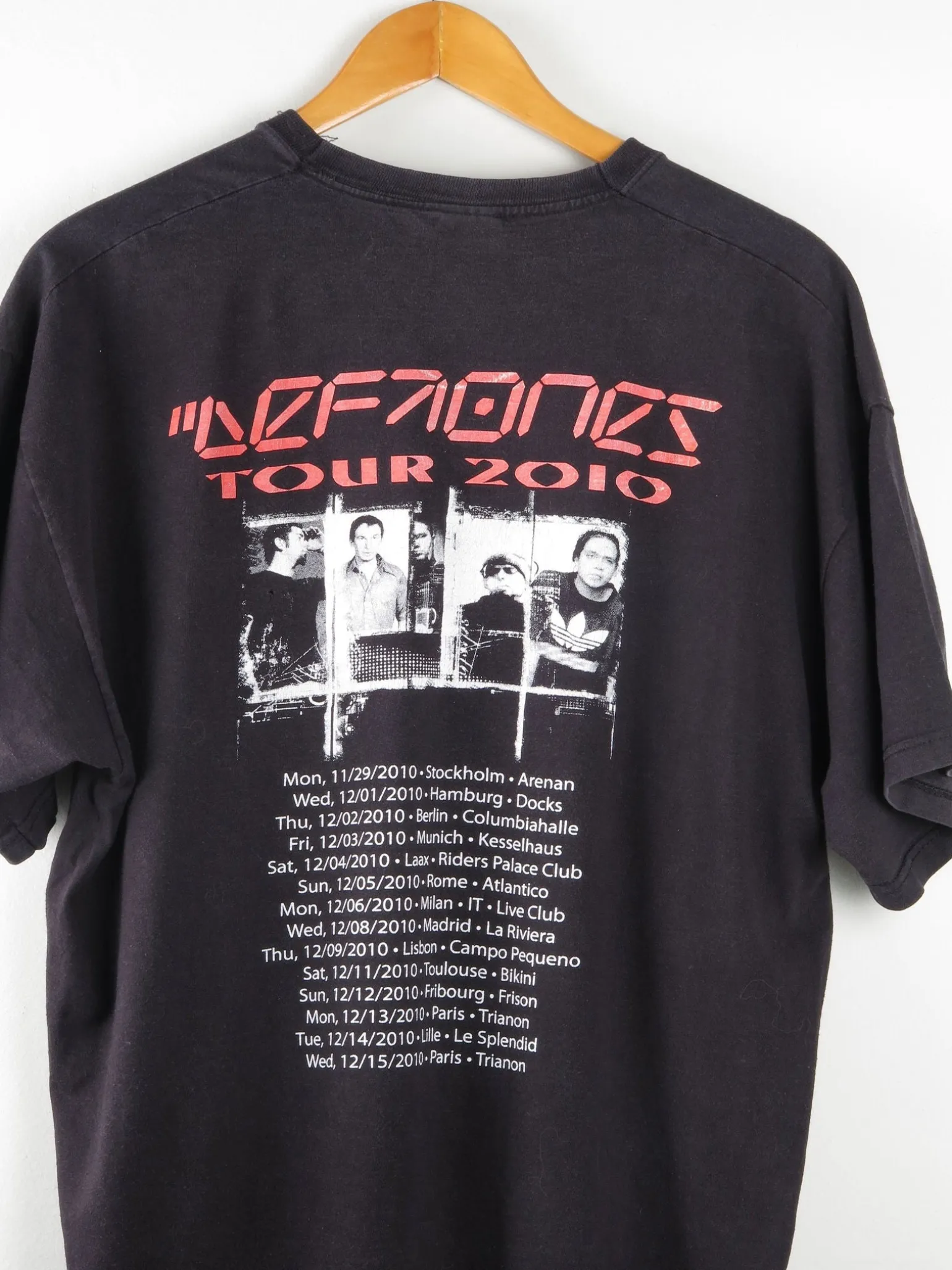 Men's Def Tones Vintage Black Tour Rock T-shirt L
