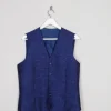 Men's Electric Blue Lurex Waistcoat 38/40 S/M