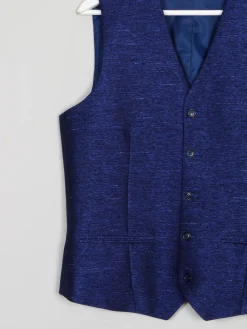 Men's Electric Blue Lurex Waistcoat 38/40 S/M