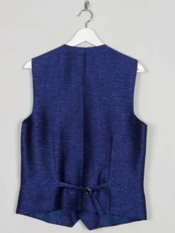 Men's Electric Blue Lurex Waistcoat 38/40 S/M