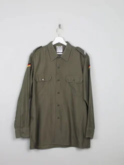 Men's Green Vintage Army Shirt L/XL