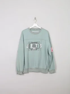 Men's Green Vintage Sweatshirt With Logo L