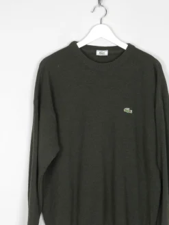 Mens Green Wool Lacoste Jumper M/L Size:5