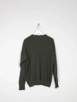 Mens Green Wool Lacoste Jumper M/L Size:5