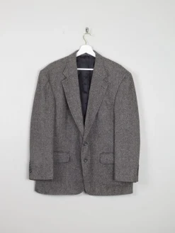 Men's Grey & Black Vintage Tweed Jacket L/44"