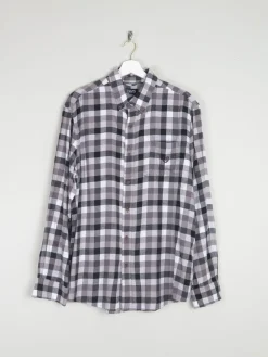 Men's Grey Check Vintage Flannel Shirt Chaps XL