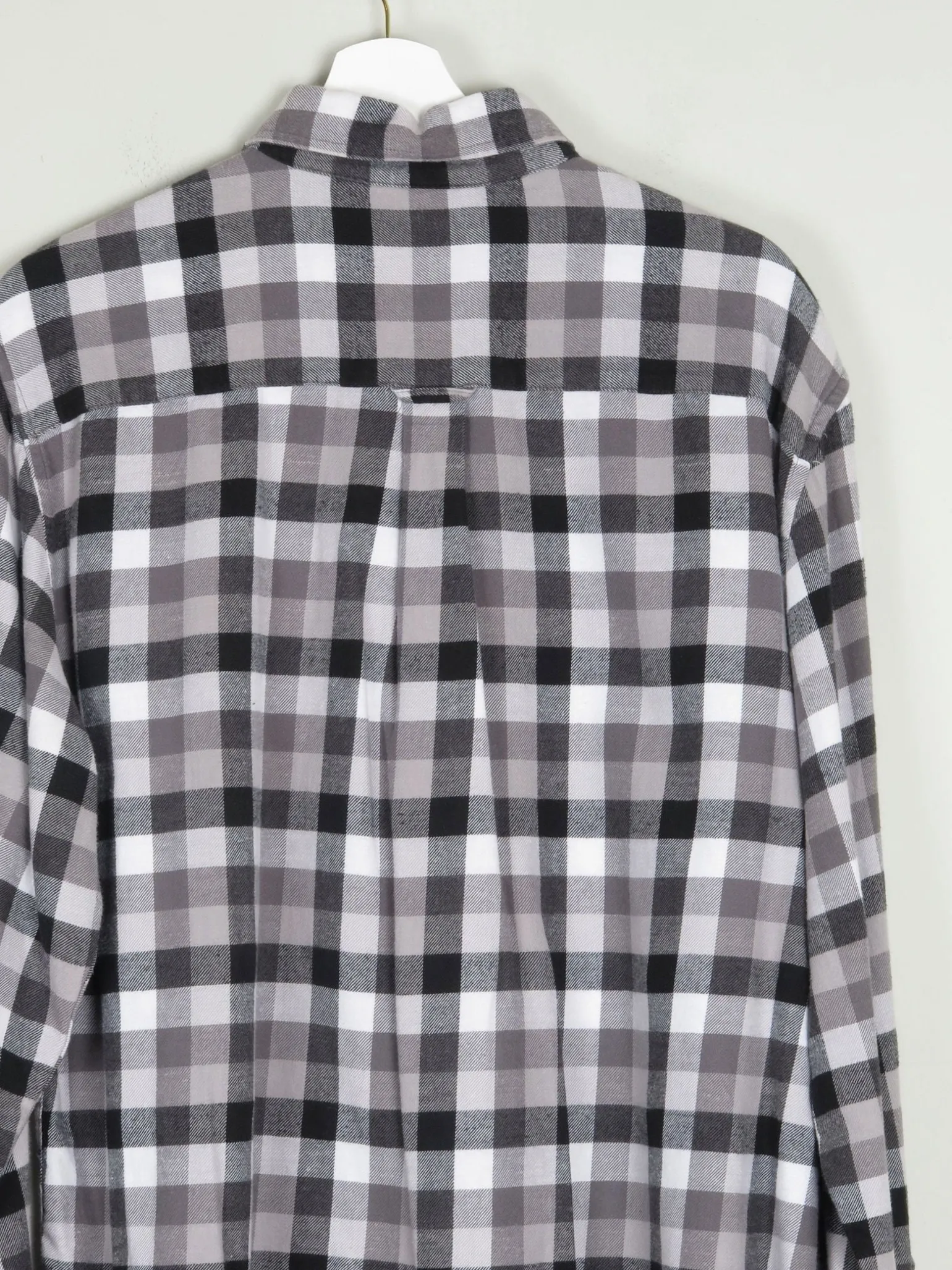 Men's Grey Check Vintage Flannel Shirt Chaps XL