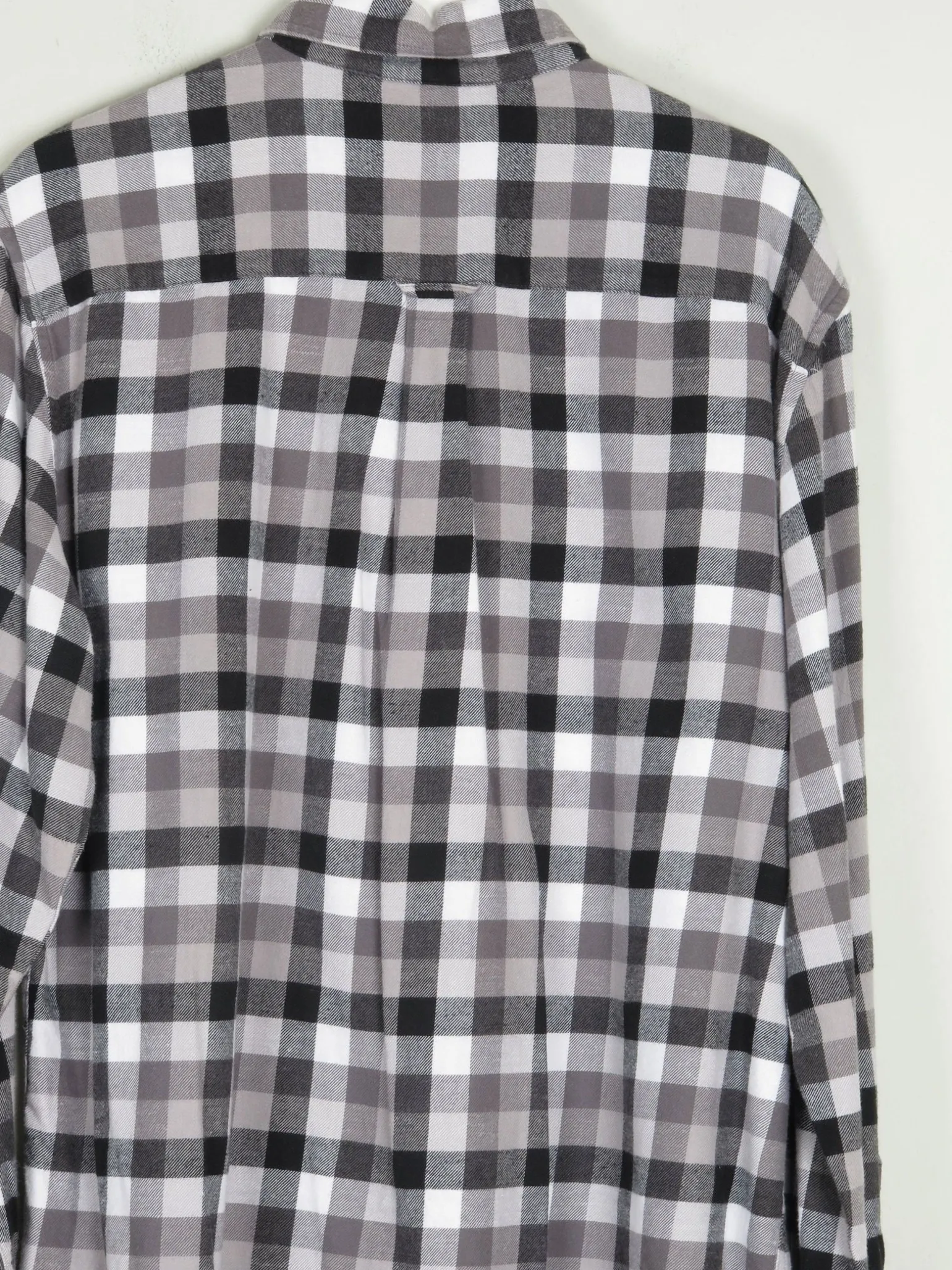 Men's Grey Check Vintage Flannel Shirt Chaps XL