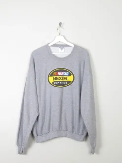 Men's Grey Vintage Nascar Sweatshirt L/XL