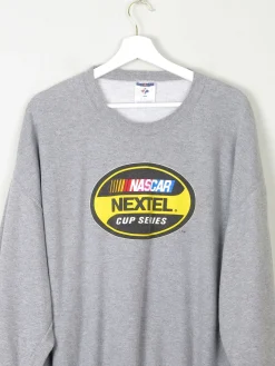 Men's Grey Vintage Nascar Sweatshirt L/XL