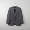 Men's Grey Vintage 70s Pinstripe Jacket 40"