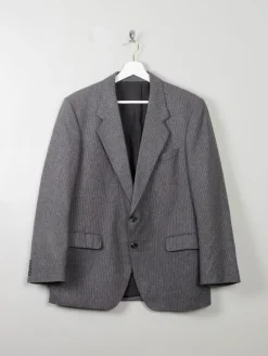 Men's Grey Vintage 70s Pinstripe Jacket 40"