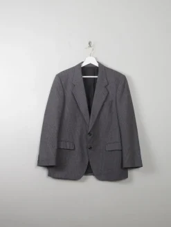Men's Grey Vintage 70s Pinstripe Jacket 40